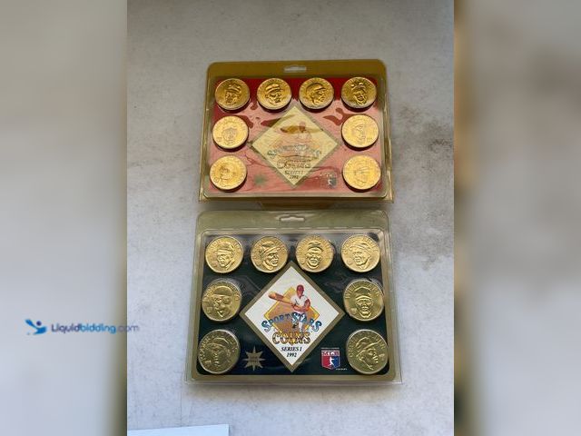 Lot 49-1977831 - Other LOT OF 2 SOLID BRASS SPORT STARS COLLECTOR COINS SERIES 1 &amp; 2 IN ORIGINAL PACKAGES INCLUDI...