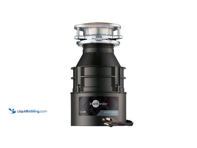 Lot 49-2024943 - InSinkErator Badger 5, 1/2 HP Continuous Feed Kitchen Garbage Disposal with Power Cord, Badger Serie...