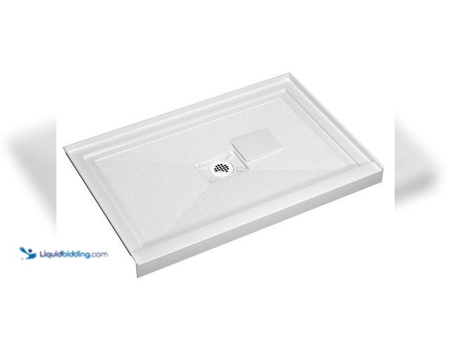 Lot 49-5414313 - NTQ 48 in. L x 32 in. W Acrylic Single Threshold Shower Base Alcove Floor Rectangular Pan Base w/ Ce...