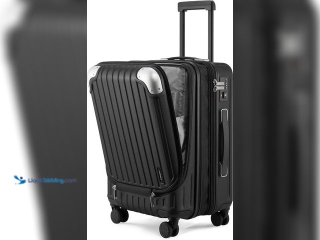 Lot 49-5410747 - LEVEL8 Grace Hard Shell Carry on Luggage with Front Compartment, 20 Inch Expandable Suitcases with W...