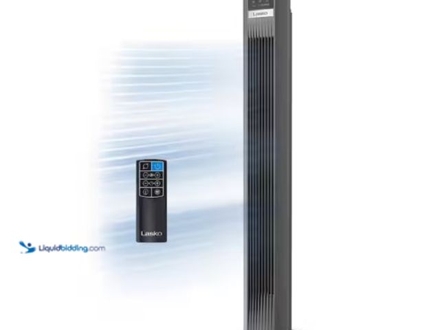 Lot 49-2004170 - Lasko 48 in. 12-Speed Oscillating Tower Fan in Gray, Quiet Operation, DC Motor, Remote Control and 1...