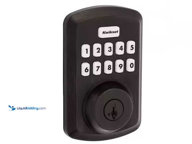 Lot 49-3530408 - Kwikset
Powerbolt 250 10-Button Keypad Venetian Bronze Transitional Electronic Deadbolt Door Lock I...