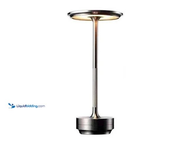 Lot 49-5393594 - Cordless LED Rechargeable Touch Sensor Table Lamp 5.1"W x 11.22"T Silver - NEW - The rechargeable ni...