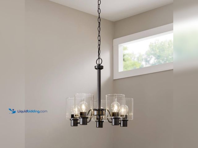 Lot 49-3527275 - Hampton Bay Castleford 5-Light Oil Rubbed Bronze Transitional Classic Chandelier for Dining Areas wi...
