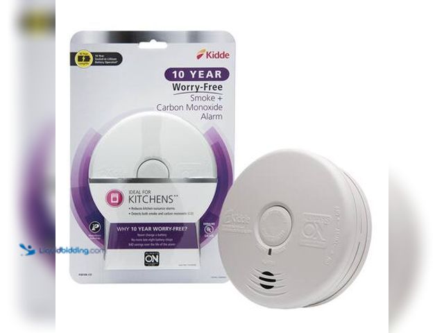 Lot 49-5546804 - Kidde 10-Year Worry-Free Battery Powered Smoke & Carbon Monoxide Detector Model # 21029899 new