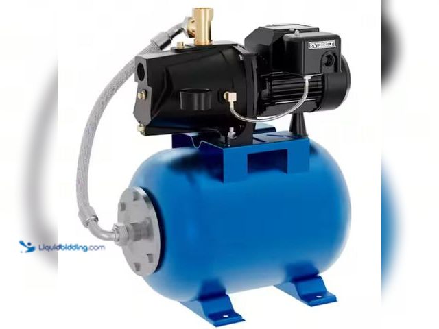Lot 49-1631233 - Everbilt 1/2 HP Shallow Well Jet Pump with 6 gal. Tank, Model # AUTOJ100A2, Parts and repair. (NOTE:...