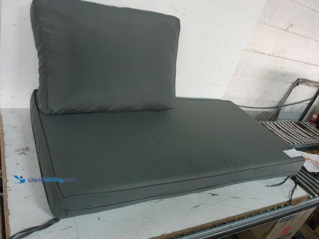 Lot 49-1622616 - 2PC Lounge Cushion Set (Grey), Slightly used Ref#BIN0625