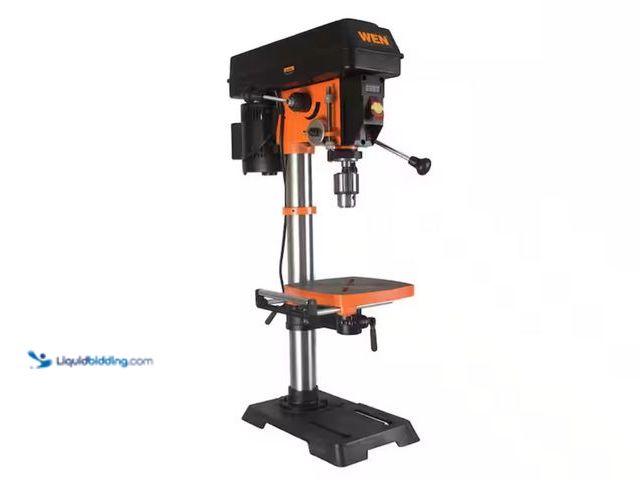 Lot 49-2006062 - WEN 12-Inch Benchtop Cast Iron Drill Press, 6. 2A Variable Speed with 1/8-5/8 in. Chuck Capacity Las...