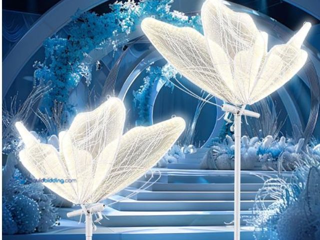 Lot 49-3432152 - Butterfly Floor Lamp for Wedding Decor - 3 Color LED Ambient Lighting, Wall/Ceiling Mounted Romantic...