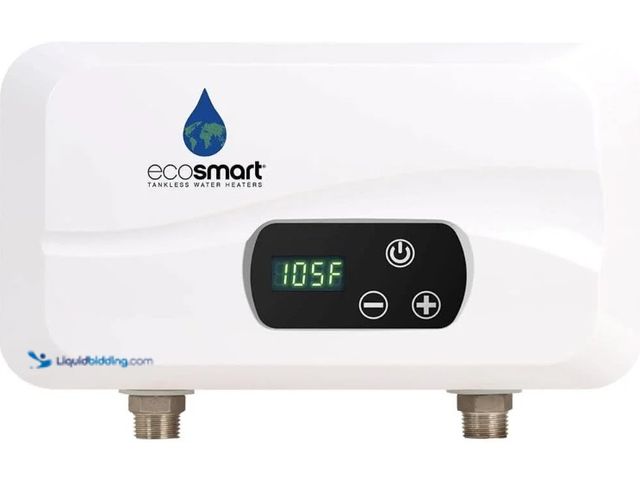 Lot 49-5560085 - EcoSmart Point of Use 3.5kW 120V Tankless Electric Water Heater. SKU# 4367660. Unused