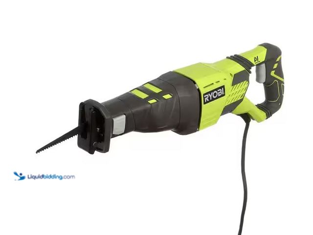 Lot 49-1579097 - RYOBI 12 Amp Corded Reciprocating Saw Model # RJ186V, Unused, Tested Works  Ref#HDSB0212