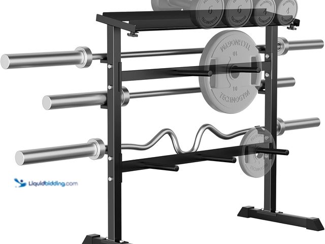 Lot 49-5572355 - 3-Tier Dumbbell Rack, Adjustable Weight Rack for Home Gym for Weight Plate. Model: b08x695pph. Unuse...
