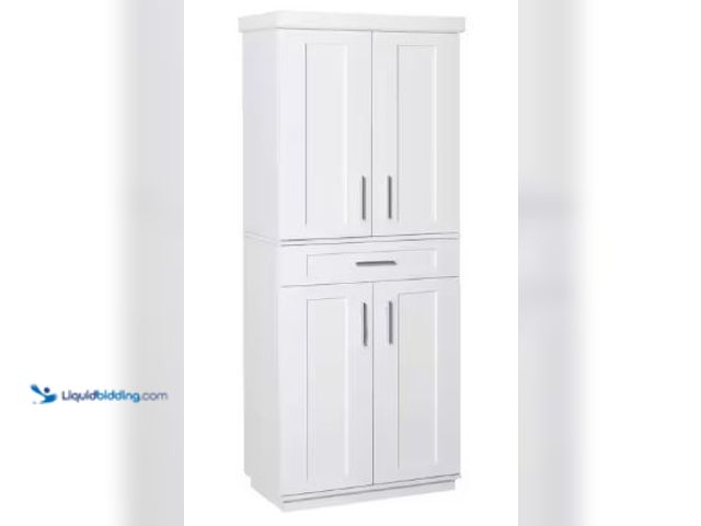 Lot 49-1524538 - HOMCOM
Modern Kitchen Pantry Freestanding Cabinet Cupboard with Doors and Shelves, Adjustable Shelv...