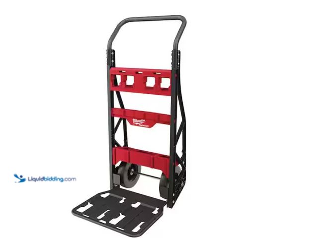Lot 49-1628038 - Milwaukee PACKOUT 20 in. 2-Wheel Utility Tool Cart, Model # 48-22-8415, Unused, Scuffs/scratches  Re...