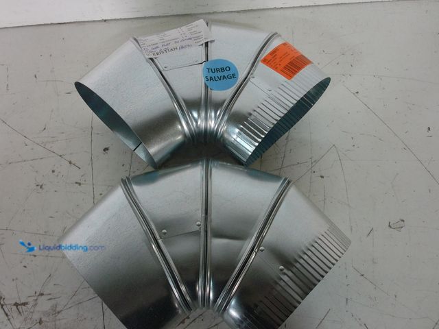 Lot 49-3616903 - Set of (2) Master Flow 6" 90-Degree Oval Flat Elbow - Used to change horizontal direction of oval pi...