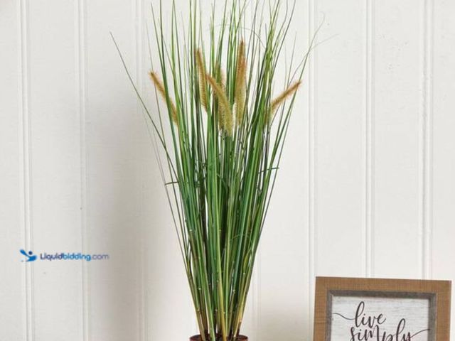 Lot 49-2001019 - Nearly Natural 2.5 ft. Artificial Green Grass Plant, Indoor, Model # 6647, Unused.   Ref#SB0601