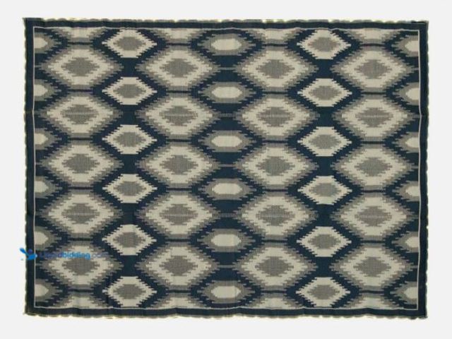 Lot 49-1631016 - Auto Drive RV-018 9'x 12' Reversible Grey/Blue Lighted Ikat RV Patio Mat, 100%, Model # 136790272990...