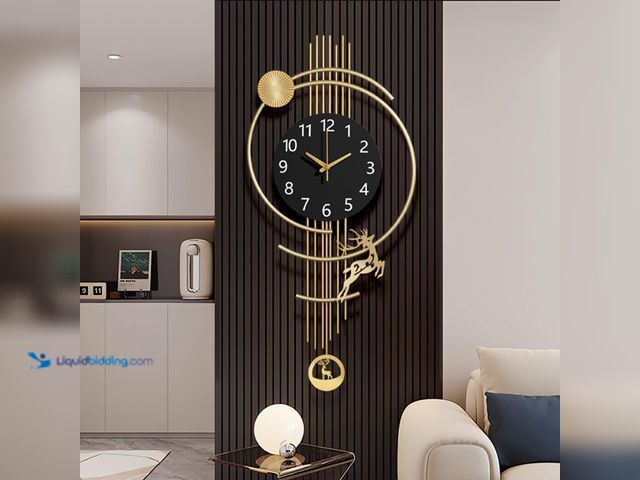 Lot 49-5437718 - Large Wall Clocks for Living Room,Silent Non Ticking Battery Operated Oversized Modern Wall Clock fo...