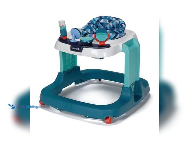 Lot 49-2001450 - Safety 1st Ready, Set, Walk! DX Developmental Baby Walker with Wheels, Blue, Model # 1109934193, Unu...