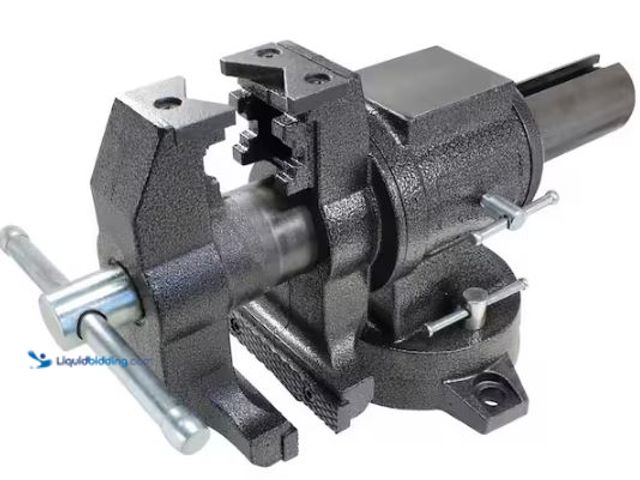 Lot 49-1577128 - BESSEY 5 in. Multi-Purpose Rotating Pipe and Bench Vise with Swivel Base, Model # BV-MPV5, Unused.  ...