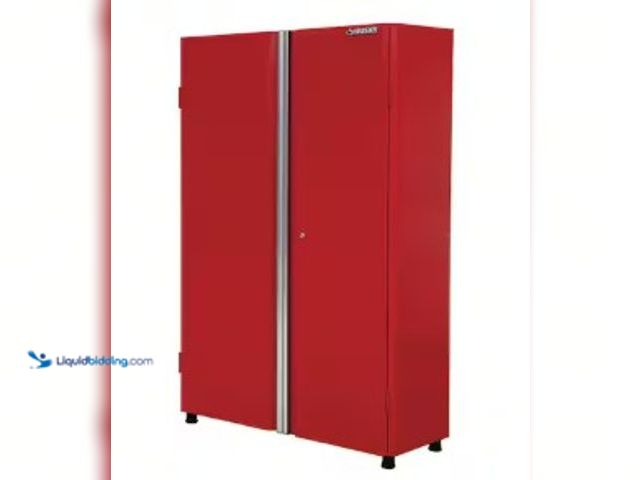 Lot 49-2025241 - Husky Ready-to-Assemble 48 in. W x 72 in. H x 18.3 in. D 24-Gauge 3-Shelf Steel Freestanding Cabinet...