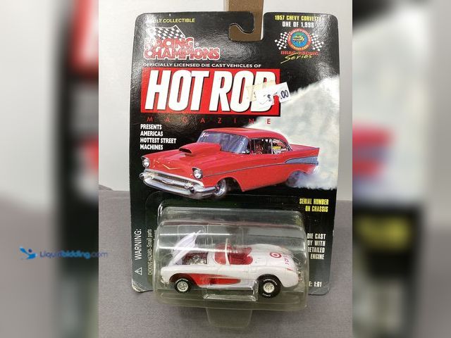 Lot 49-910497 - Other Racing Champions Die Cast Collectible Car 1957 Chevy Corvette Drag Racing Series 1998 Edition ...