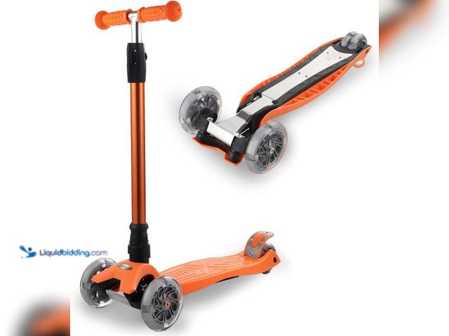Lot 49-5543322 - 3 Wheel Scooter for Kids Ages 6-12,Kids Scooter with Light Up Wheels, Sturdy Deck Design, and 4 Heig...