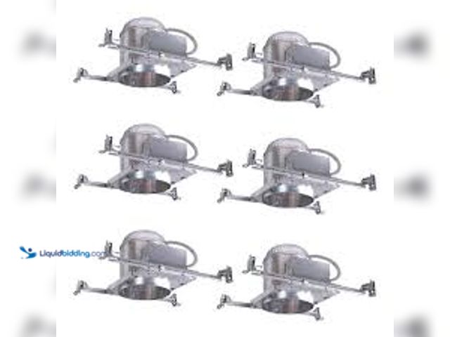 Lot 49-3528816 - HALO H7 6 in. IC Rated New Construction Aluminum Recessed Housing for Ceiling (6-Pack). Model # H7IC...