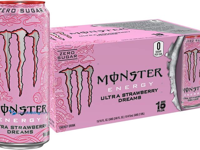 Lot 49-3564137 - Monster Energy Ultra Strawberry Dreams, Sugar Free Energy Drink, 16 Ounce | Pack of 15 New