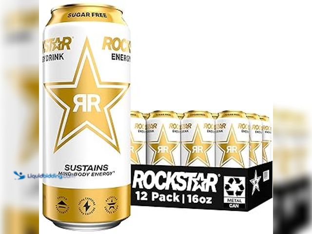 Lot 49-5545243 - Rockstar Sugar Free Energy Drink, 16 Fl Oz Cans (Pack of 12) Model: B08DTWRF51 EXP: june 1, 2026