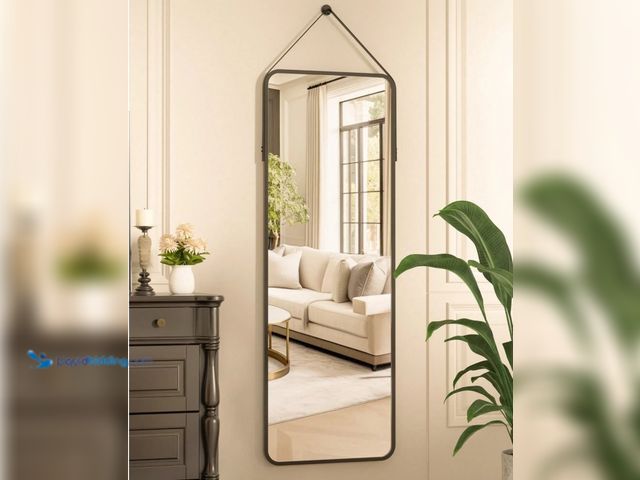 Lot 49-1572180 - Antok Full Length Mirror, 16"X48" Wall Mirror Full Length, Wall-Mounted Mirror, Irregular Mirror, Bo...