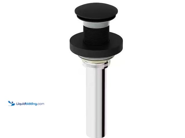 Lot 49-1576524 - VIGO Vessel Bathroom Sink Pop-Up Drain and Mounting Ring, Matte Black Model # VG07000MB, Unused  Ref...