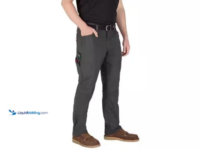 Lot 49-2022845 - Milwaukee Men's 36 in. x 30 in. Gray Cotton/Polyester Work Pants with 7 Pockets, Model # M650G-3630,...