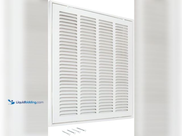 Lot 49-3527249 - EZ-FLO 16 x 16 Inch (Duct Opening) Return Air Vent Cover for Wall or Ceiling, Solid Steel Return Air...