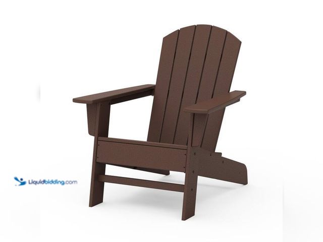 Lot 49-2023264 - POLYWOOD Seabrook Adirondack Chair in Mahogany. Model # OSA20-MA. MSRP $169. Unused, has attachments...