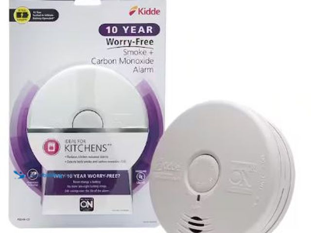 Lot 49-1513713 - (lot of 2) Kidde
10-Year Worry-Free Battery Powered Smoke & Carbon Monoxide Detector, New  Ref#Lbre...
