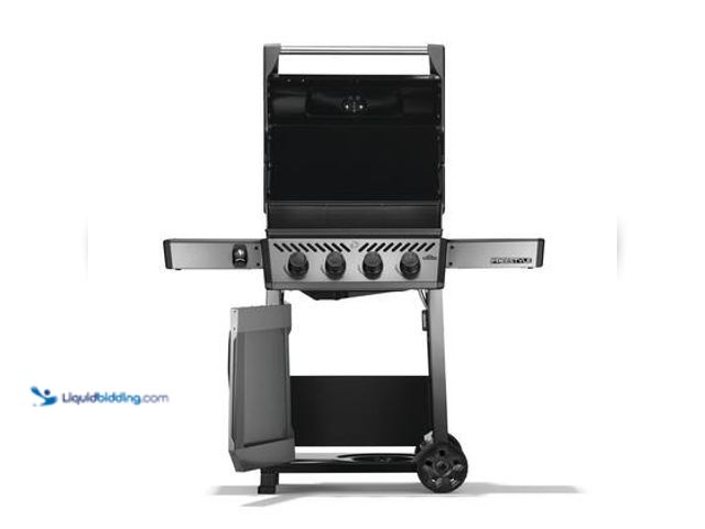 Lot 49-5554383 - NAPOLEON Freestyle 425 4-Burner Propane Gas Grill in Graphite Grey with Cast Iron Cooking Grids. Mod...