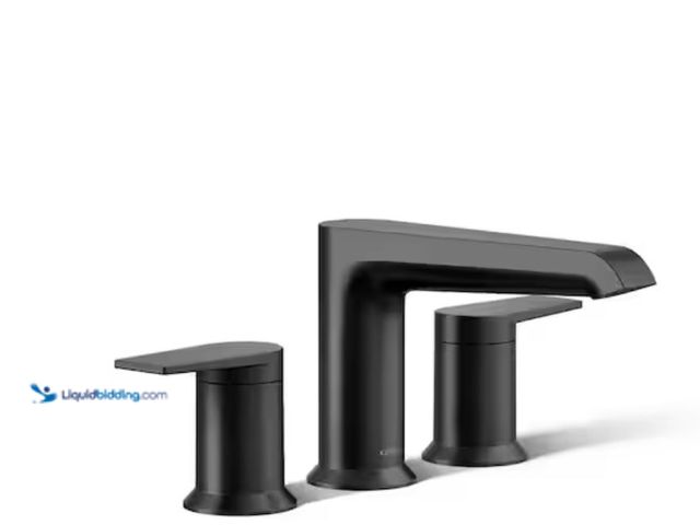 Lot 49-3614592 - KOHLER Hint 2-Handle Tub Faucet in Matte Black (Valve Not Included), Model # T25740-4-BL, MSRP $360....