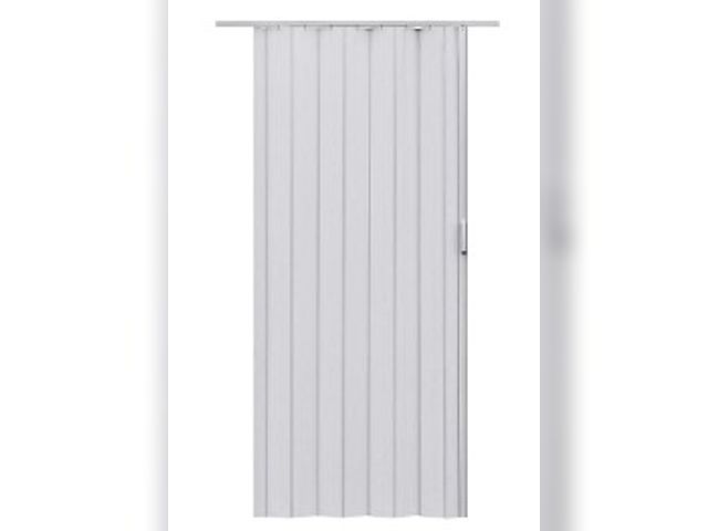 Lot 49-3631411 - 36" x 80" PVC Folding Accordion Door, with Magnet, Light Gray, Model # B0DSTSJJ6P, New.   Ref#CRS073...