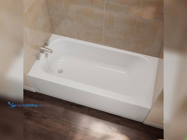 Lot 49-5512082 - Bootz Industries Mauicast 60 in. x 30 in. Alcove Soaking Bathtub with Left Drain in White. Model # 0...