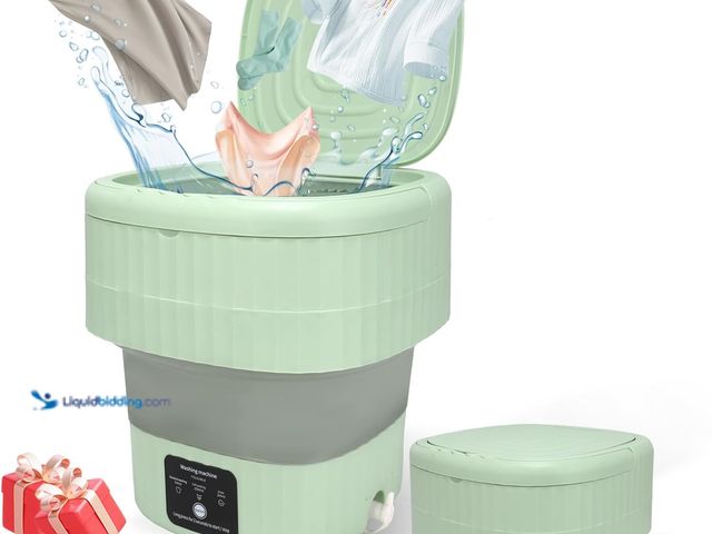 Lot 49-5416292 - Mini Portable Washing Machine, 9L, 3 Modes, Blue Light Disinfection, Ideal for Underwear, Socks, Bab...