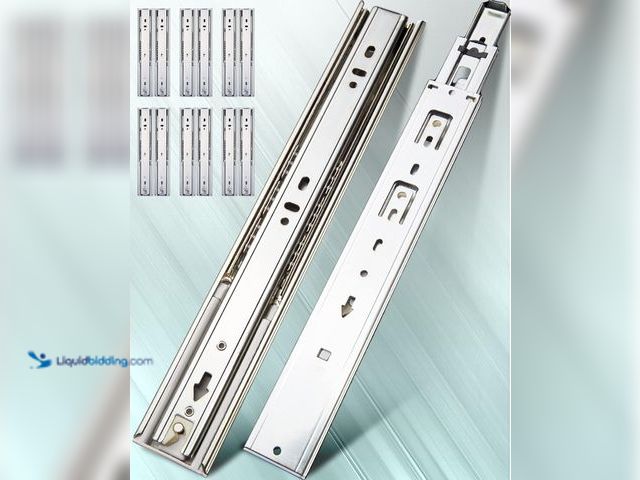 Lot 49-3515246 - Salipt 22 inch Soft Close Drawer Slides Set 6-Pairs (12 Pieces),Full Extension Side Mount Ball Beari...