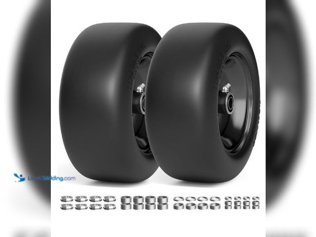 Lot 49-1569725 - RONPOW 11x4.00-5 Lawn Mower Tires Flat Free and Wheel, 11x4-5 Solid Front Tires for Zero Turn Mower,...