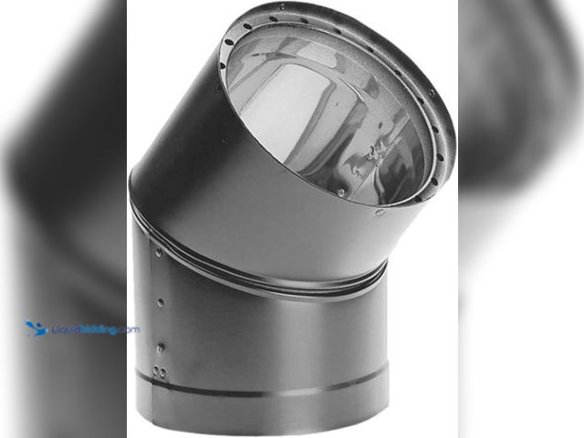 Lot 49-3539865 - DuraVent 6DVL-E45 DVL Galvanized Steel/Stainless Steel Double Wall Wood Burning Stove 45 Degree Elbo...