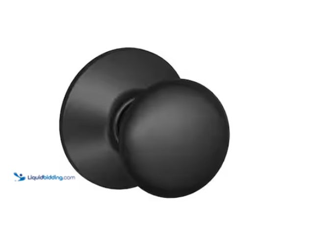 Lot 49-3471574 - (3) 
Schlage Plymouth Matte Black Passage Hall/Closet Door Knob, Model # F10 G PLY 622, Unused.  Re...