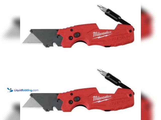 Lot 49-2005634 - (2-Pack) Milwaukee Fastback 6-IN-1 Folding Utility Knife, Model # 48-22-1505D, Unused.   Ref#SB0724