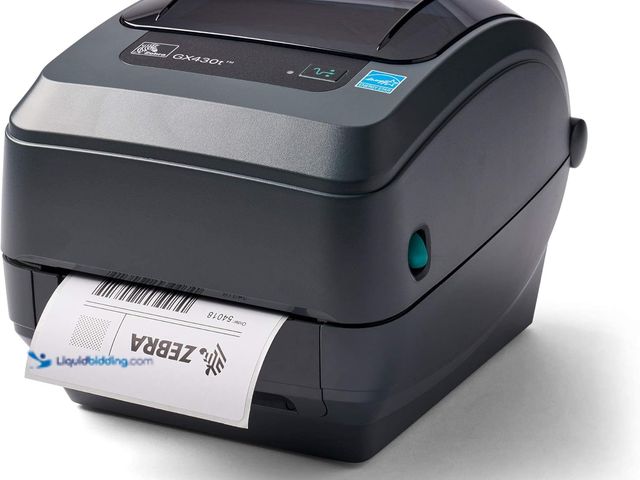 Lot 49-5544221 - Zebra - GX430t Thermal Transfer Desktop Printer for Labels, Receipts, Barcodes, Tags, and Wrist Band...