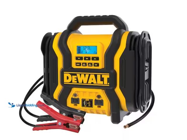 Lot 49-1571190 - DEWALT Portable Power 2000 Peak Amp Jump Starter w/Digital Compressor, Model # DXAEPS14, Used, Scuff...