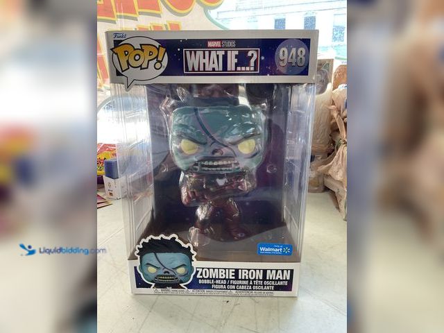 Lot 49-1830477 - COLLECTIBLE JUMBO FUNKO POP! MARVEL STUDIOS WHAT IF…? #948 ZOMBIE IRON MAN WALMART EXCLUSIVE AMAZING...
