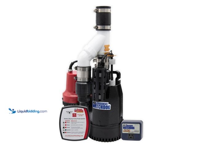 Lot 49-5410451 - Basement Watchdog Combo Pre-Assembled 1/3 HP Primary and Battery Backup Sump Pump System with 24-hou...